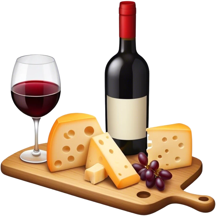 Cheese board and wine  emoji