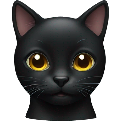 black cat face emoji