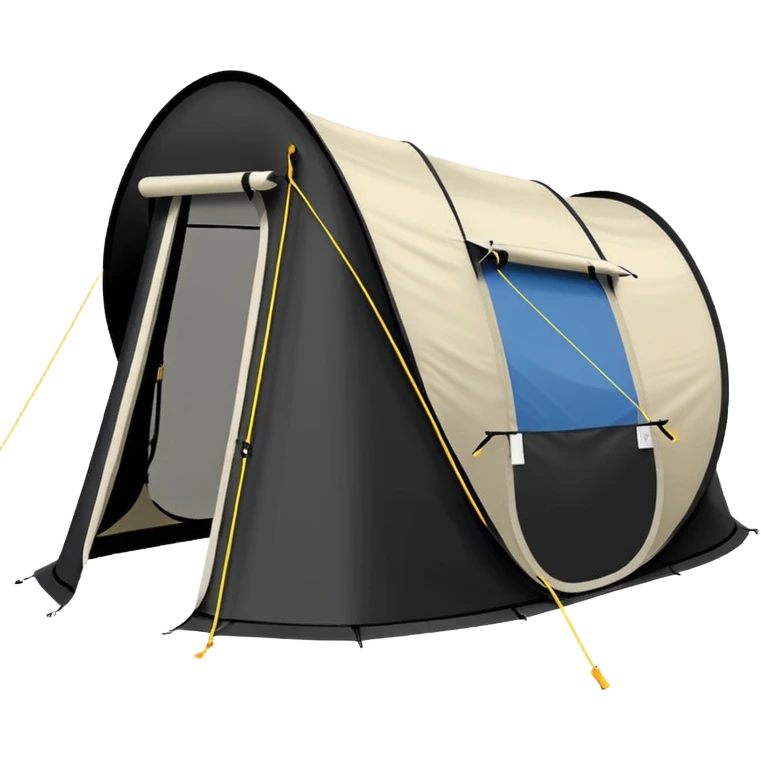 Tall Oval Narrow Pop up tent black not deep emoji