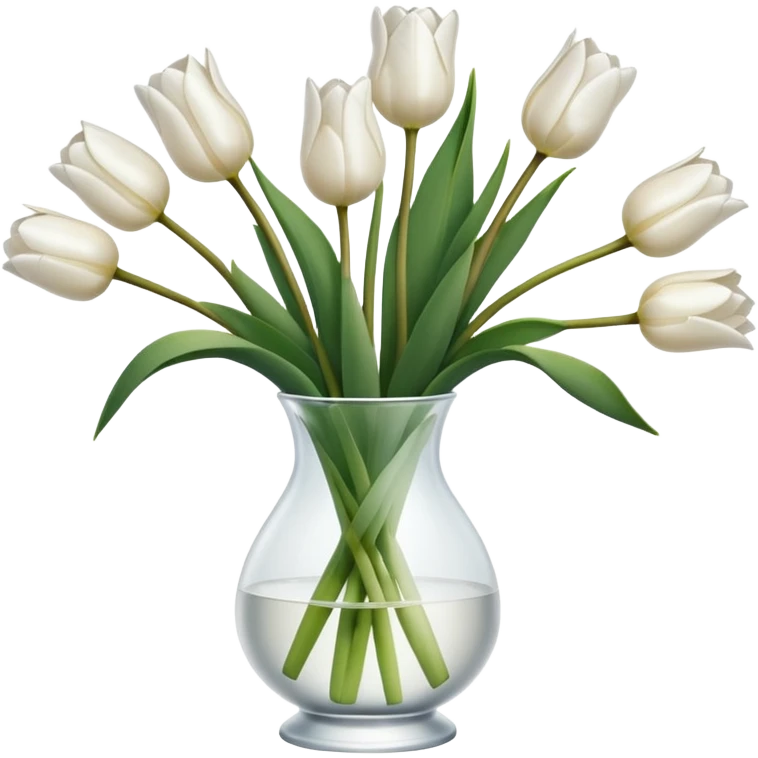 White tulips emoji