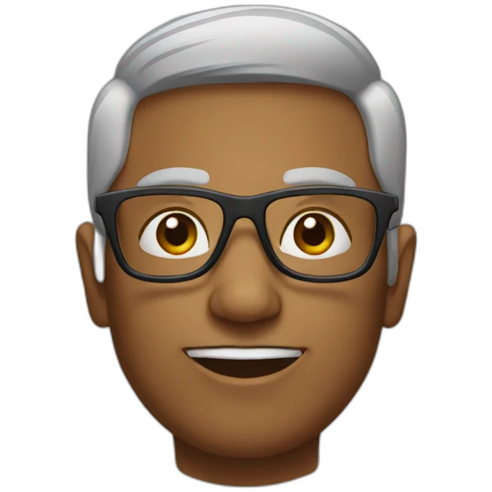 south asian with glasses emoji