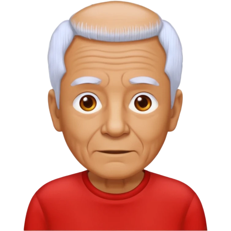 red t-shirt elderly men  emoji