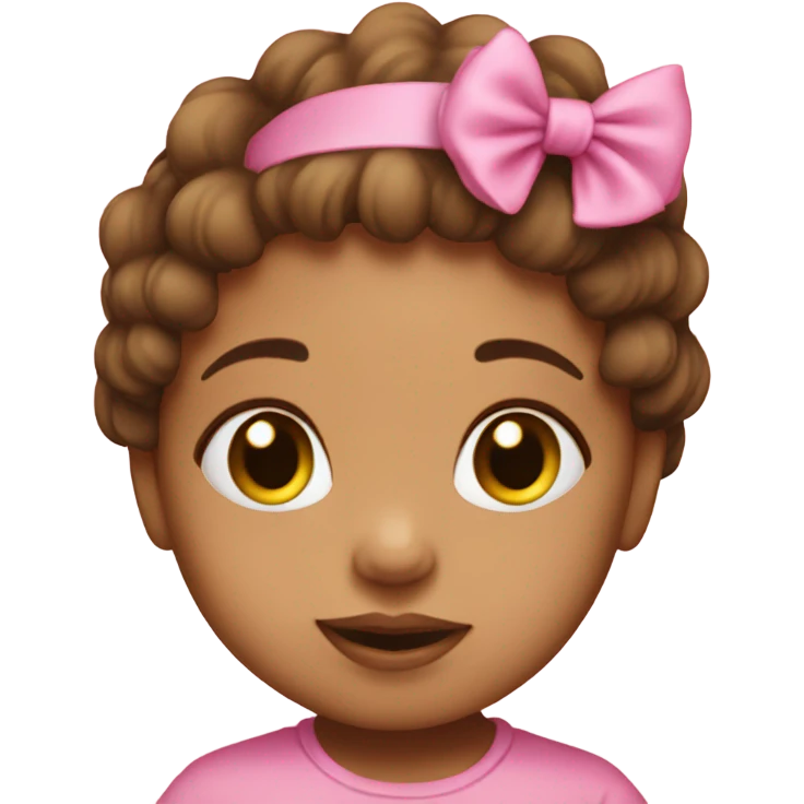 baby girl in pink with browsnkin emoji