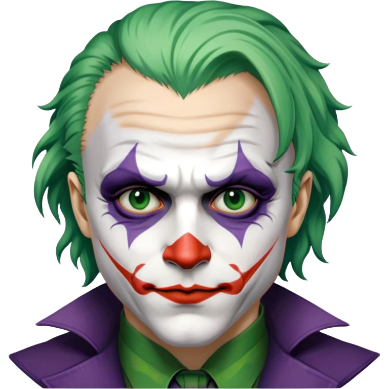 Heath Ledger Joker with face paint and green hair emoji