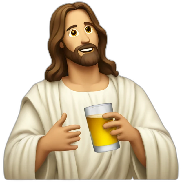 jesus drinking emoji