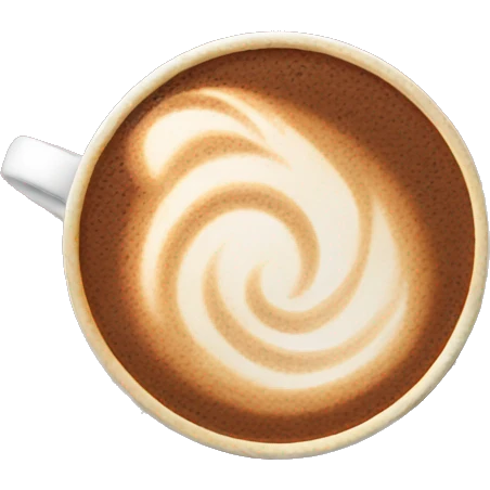 Mocha drink top view emoji
