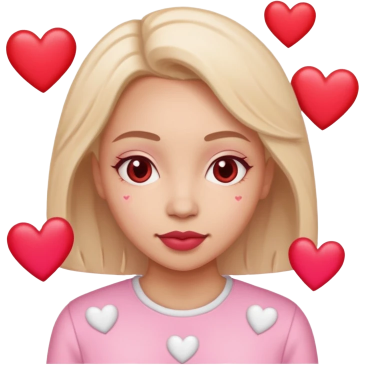loutre amoureuse avec des cœurs emoji