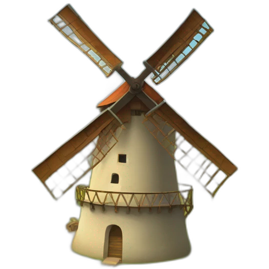 don quixote crashing headfirst into a windmill emoji