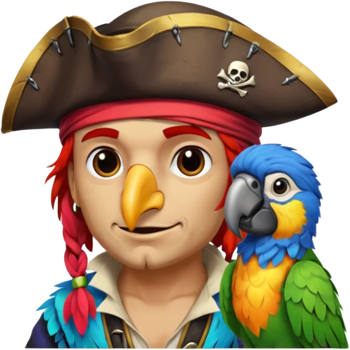 pirate and parrot emoji