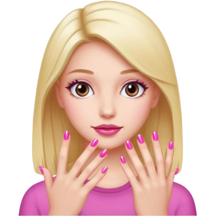 girl nails pink emoji