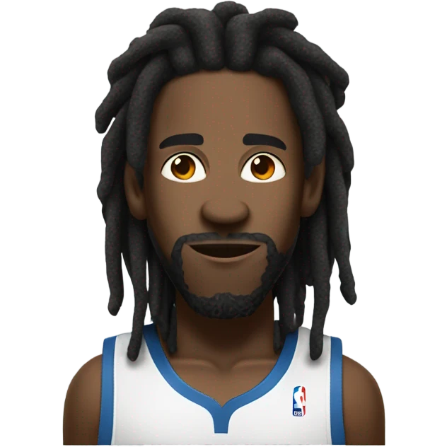 nba black 6ft tall basketball player with dreadheads emoji