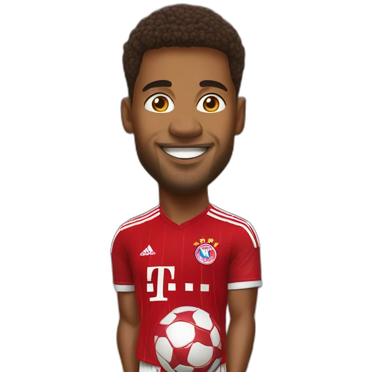 bayern münchen player jumping big head emoji