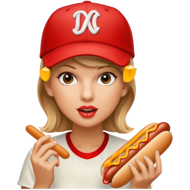 TaylorSwift eats hotdog emoji