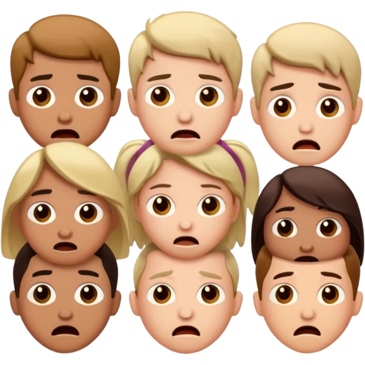 Anxious
 Irritated
 Confused
 Unsure
 Hopeful
Neutral (slightly cautious)
 (Excited → Confused) in cute  human forms emoji