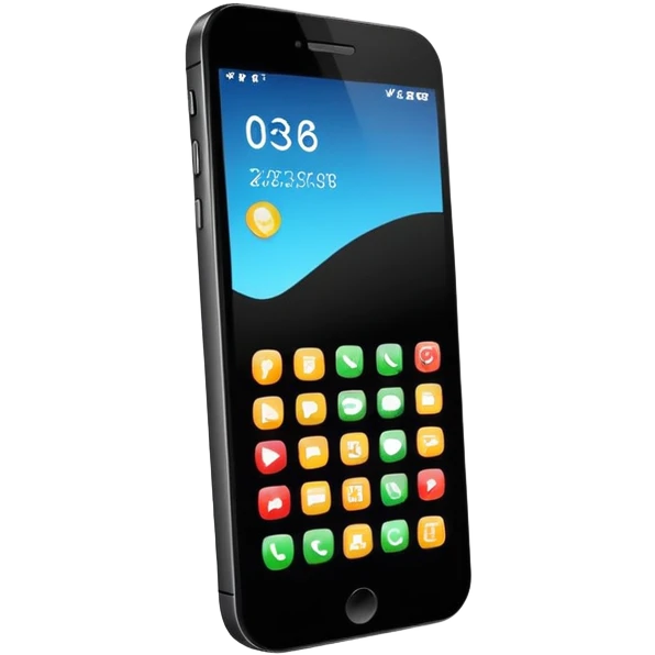 smartphone with call screen showing emoji
