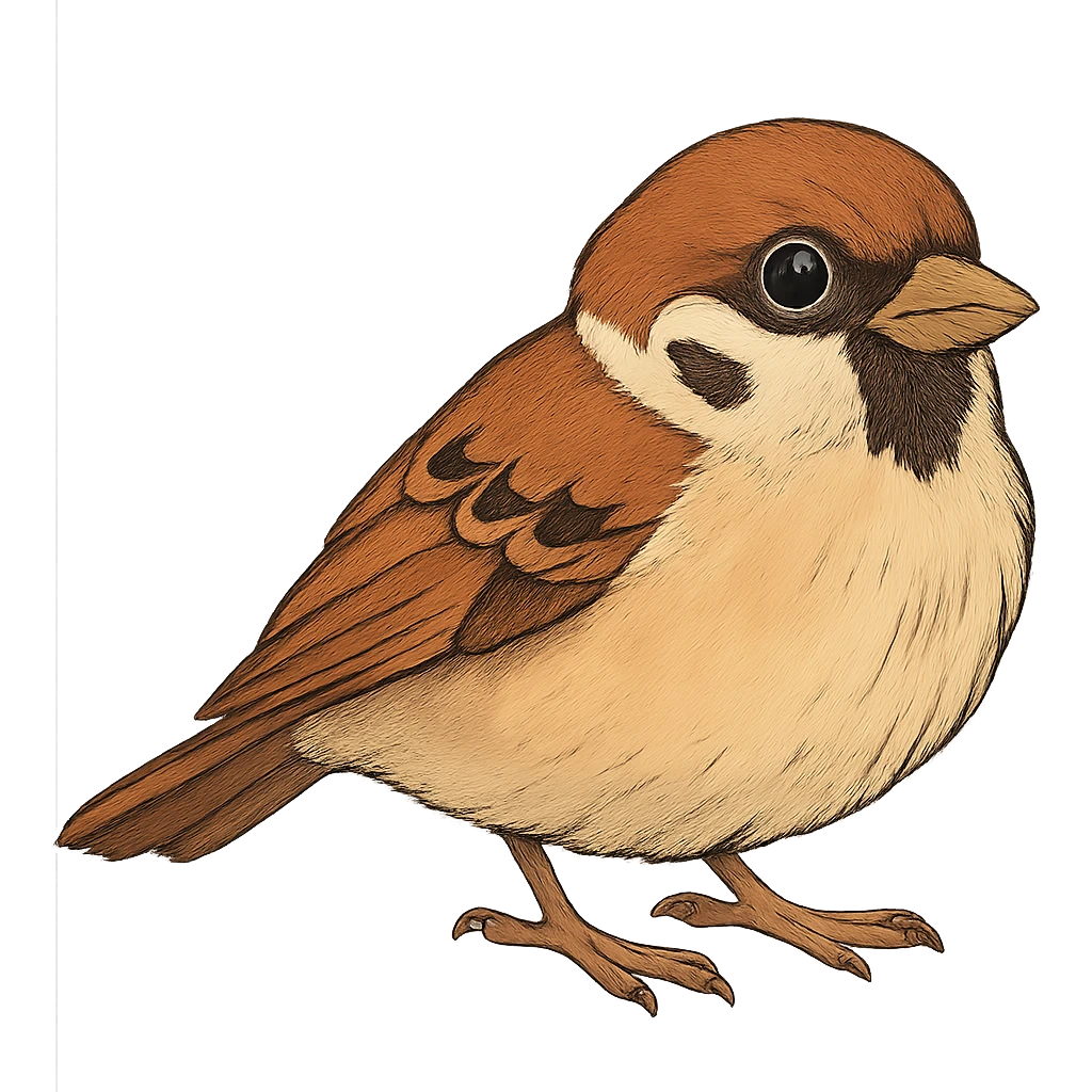 ghibli style sparrow emoji