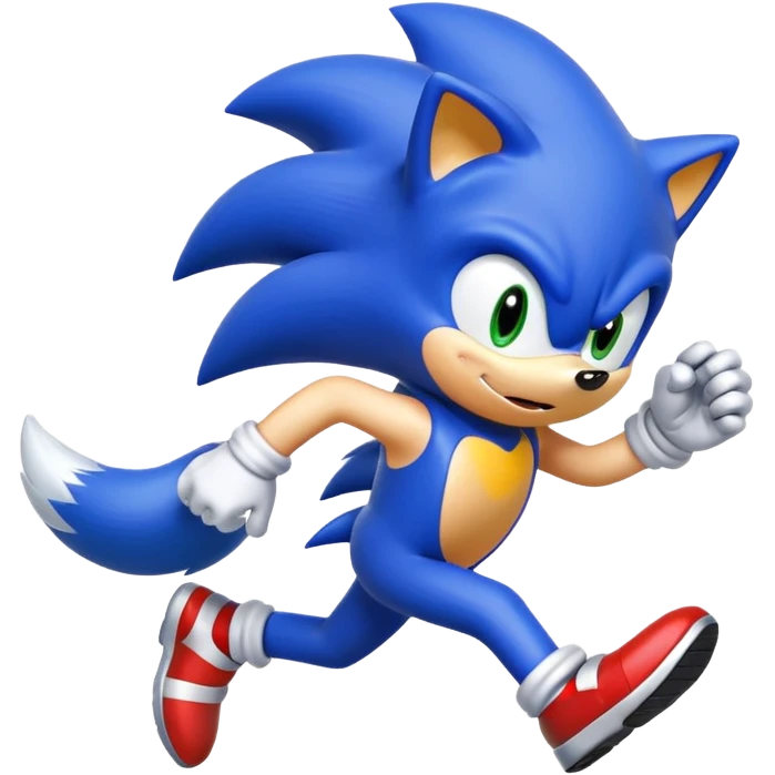 Sonic the hedgehog running away  emoji
