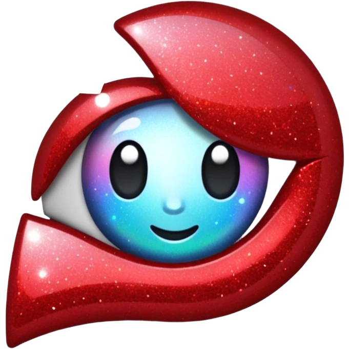 red glitter cyberpunk light emoji