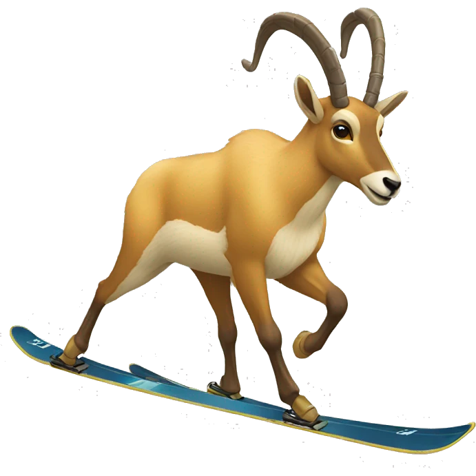 Chamois skiing emoji