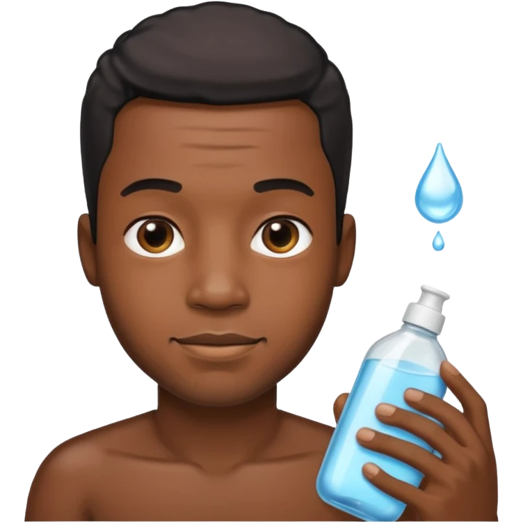 black man with baby oil emoji