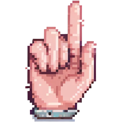 hand gesture with pinky finger folded, rest fingers up emoji