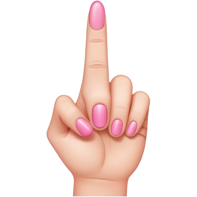 pink middle finger emoji