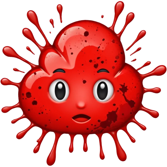 Red splatter emoji emoji