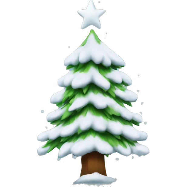 Christmas tree snow emoji