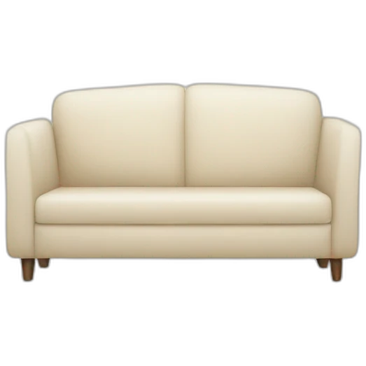 minimalist furniture with smile emoji
