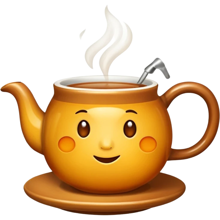 hot tea in a cup no face emoji