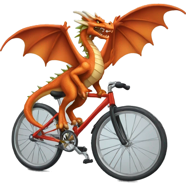 Dragón en bici emoji