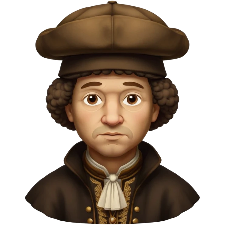 of-rembrandt,-shown-as-a-master-artist-with-deep,-introspective-eyes-and-richly-detailed-period-clothing,-rendered-with-dramatic-chiaroscuro-lighting-that-emphasizes-his-legacy brown puffy hat emoji