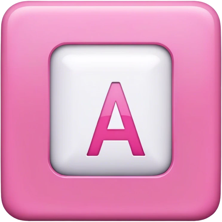 Pink square with an A in the middle  emoji