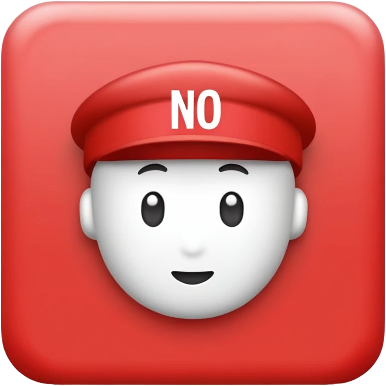 NO CAP text in a red square emoji