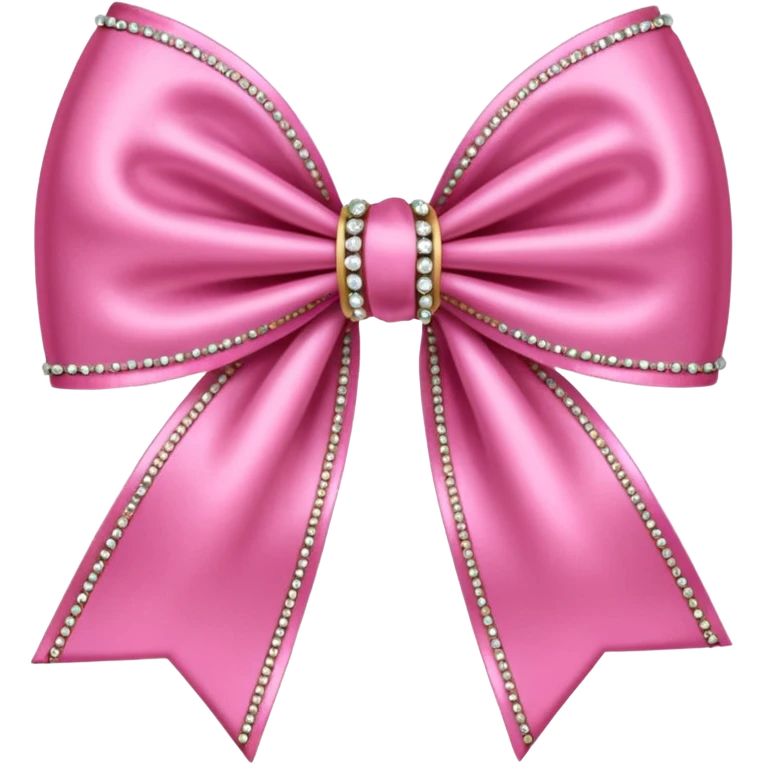 Pink bow with sparkles  emoji