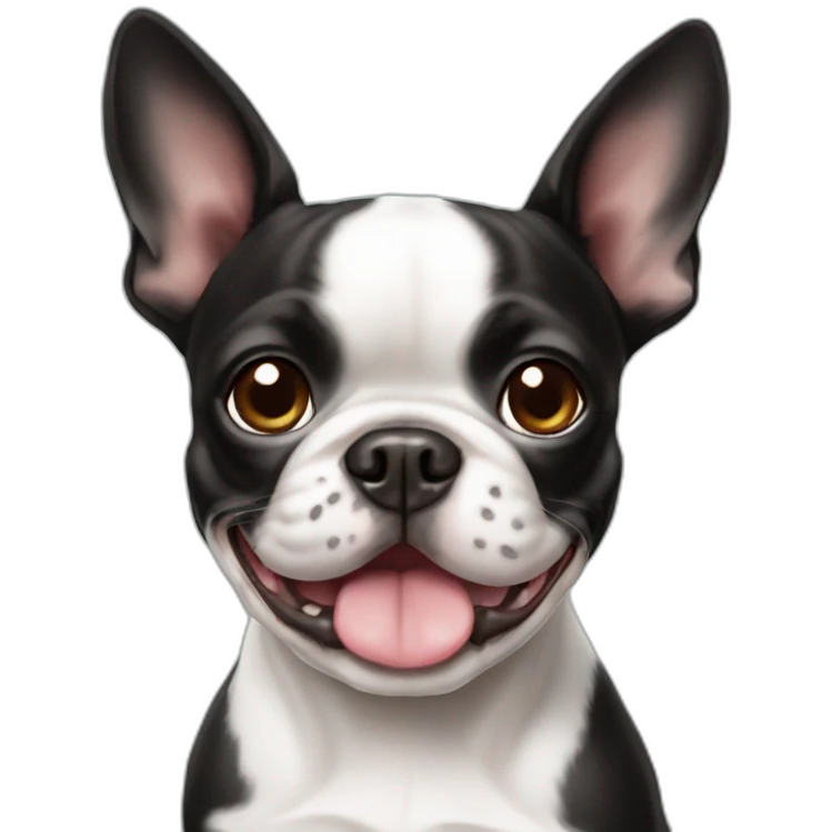 cute Boston terrier emoji