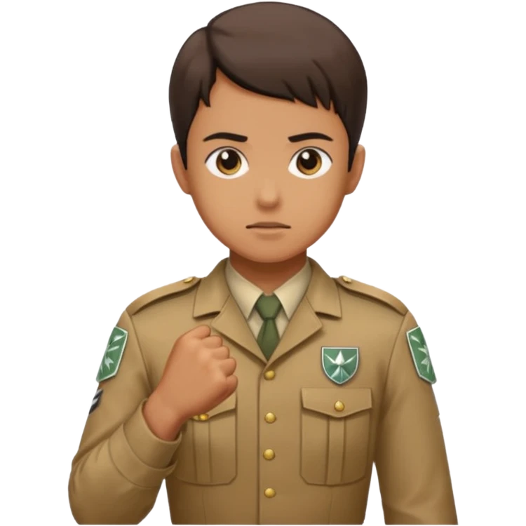 Shinzou wo sasageyo and fist on the chest emoji