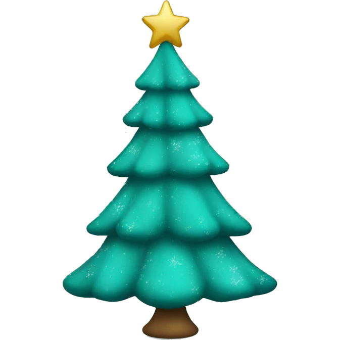 teal christmas tree emoji