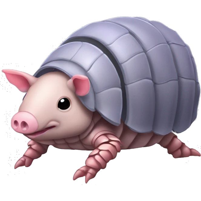 Lavender gray Pig armadillo isopod lobster fanned tail feathered tail pig armadillo darth Vader face emoji