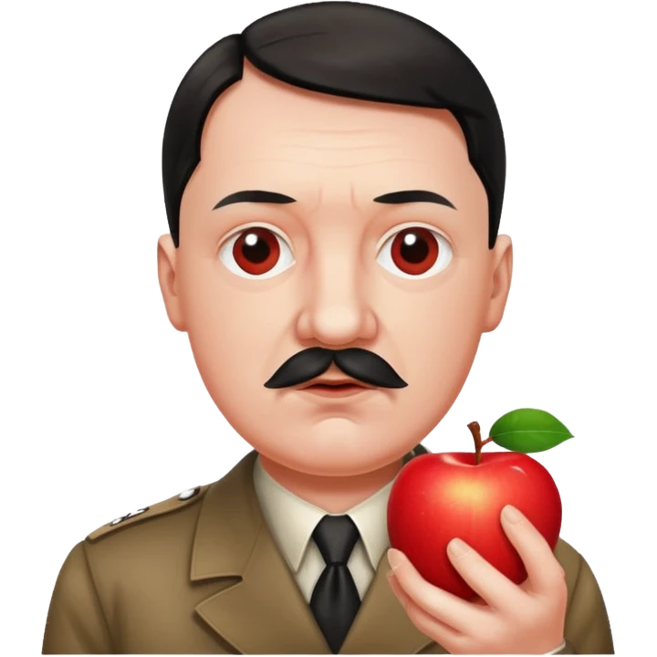 Hitler qui mange une pomme  emoji