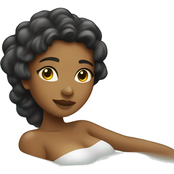 Girl relaxing in spa emoji