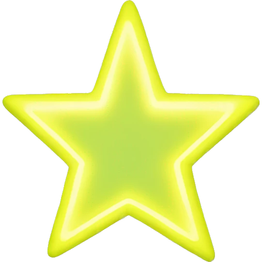 one plain neon yellow star emoji