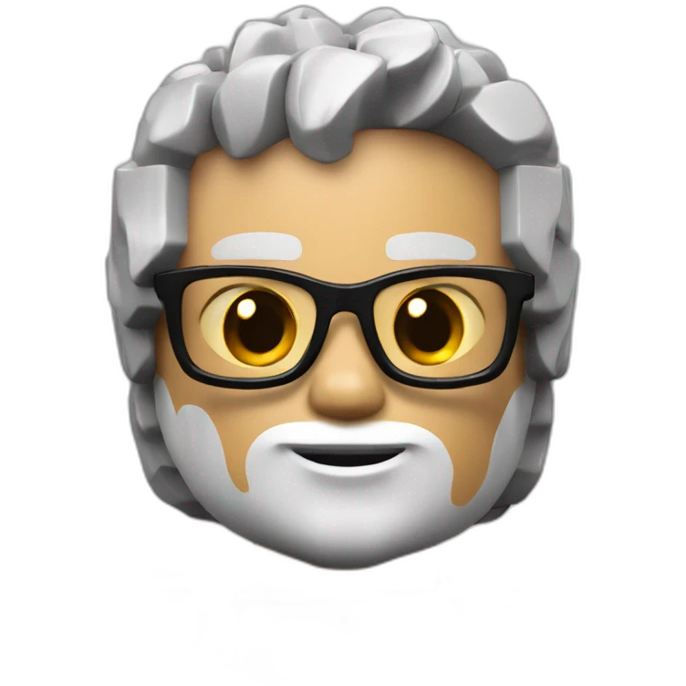 Ours avec une brique lego rouge emoji