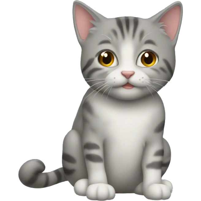 Серая кошечка emoji
