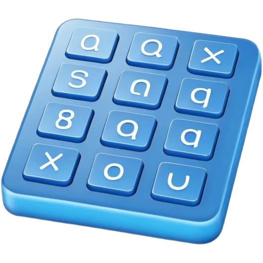 blue enter keypad button   emoji