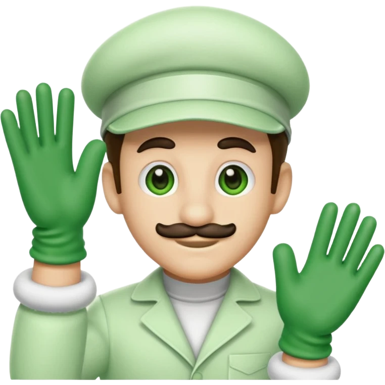 Luigi white gloves emoji