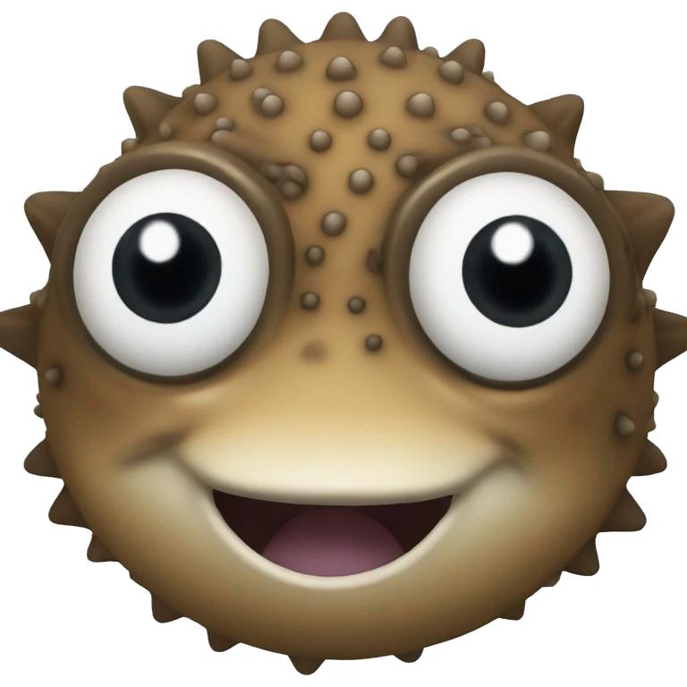 Brown blowfish  emoji