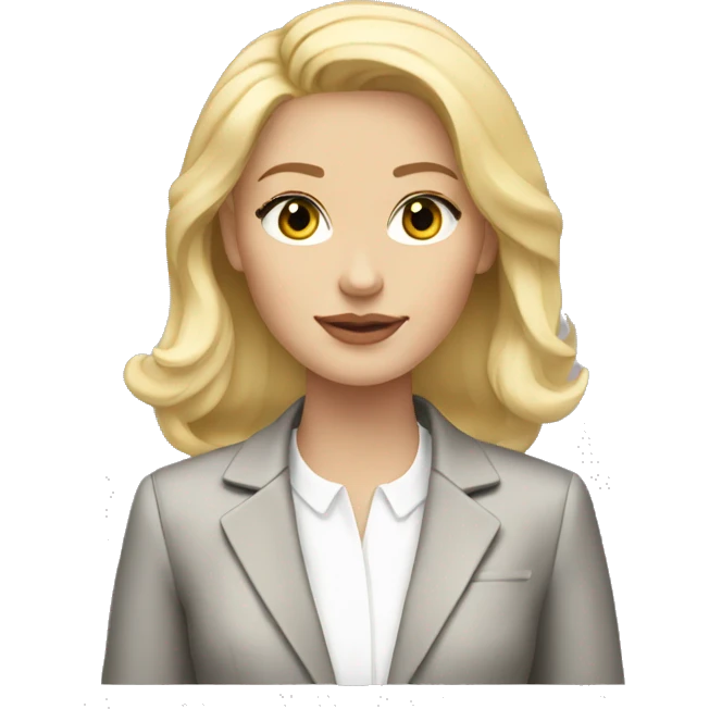 blonde girl with chanel blazer emoji