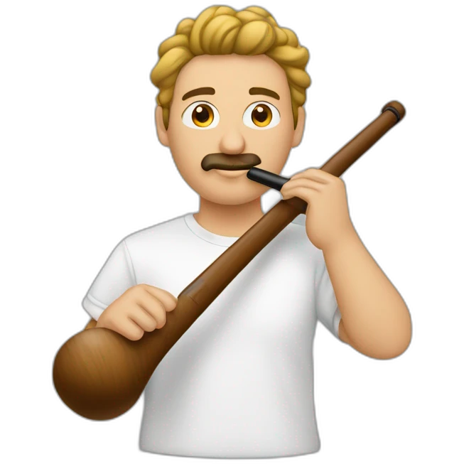 hombre blanco pelón gordo fumando pipa emoji