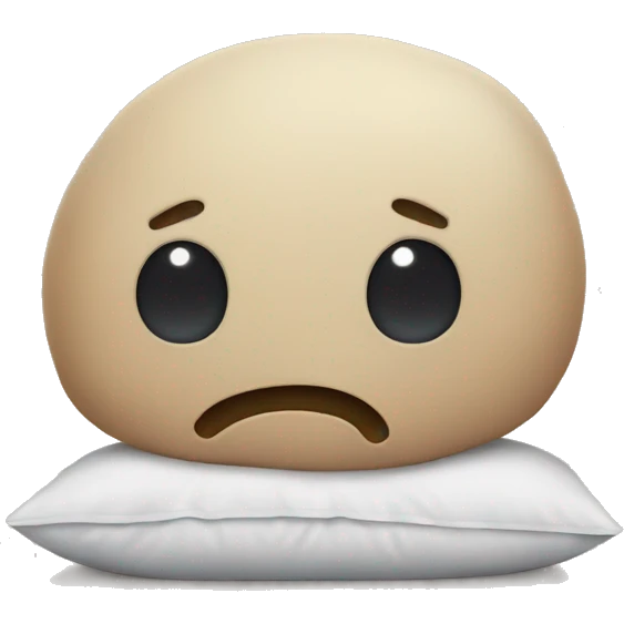 cartoon head buried in pillow emoji